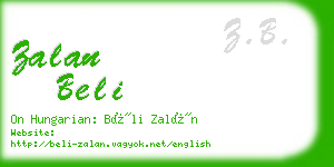 zalan beli business card